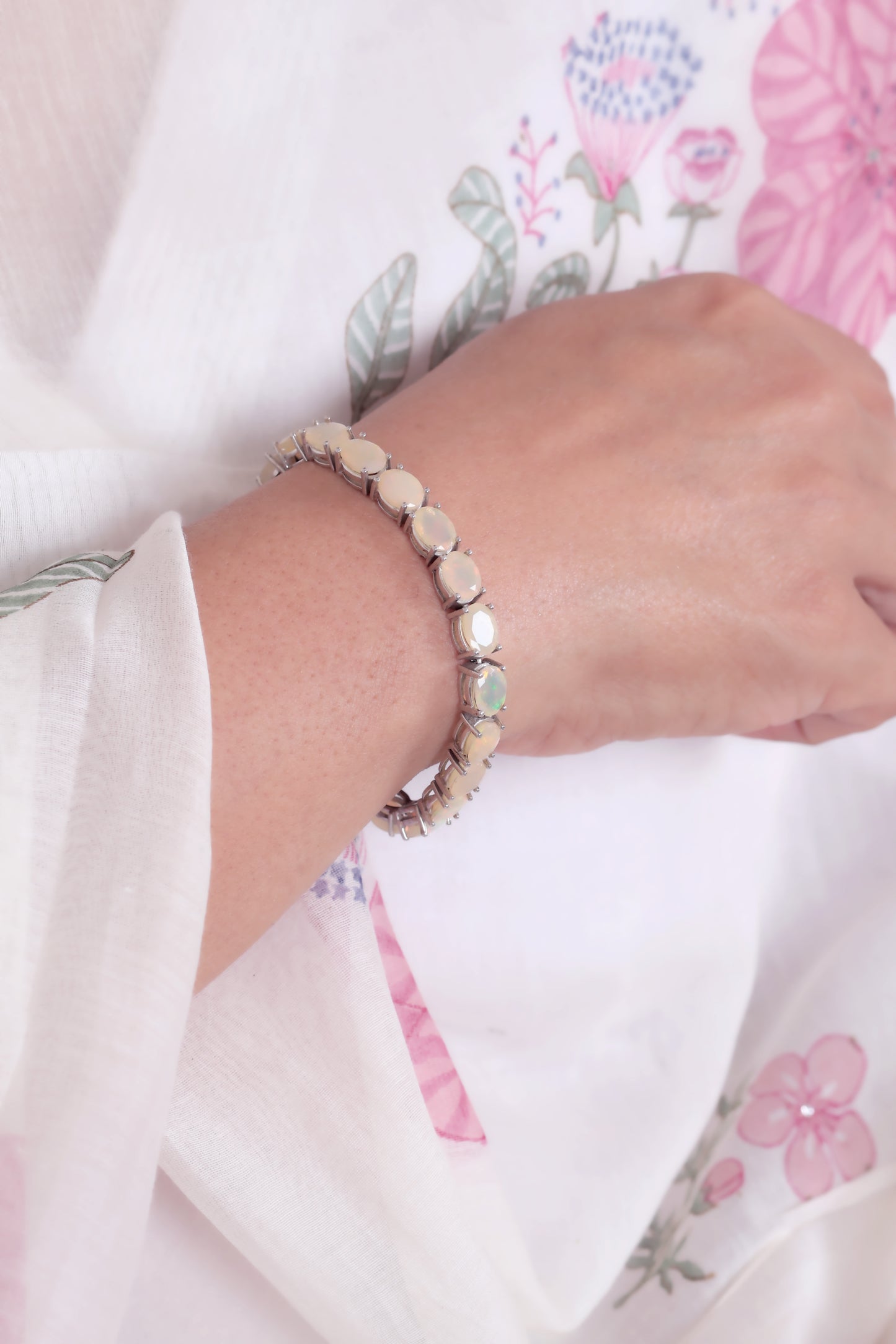 Silver Opal Bracelet