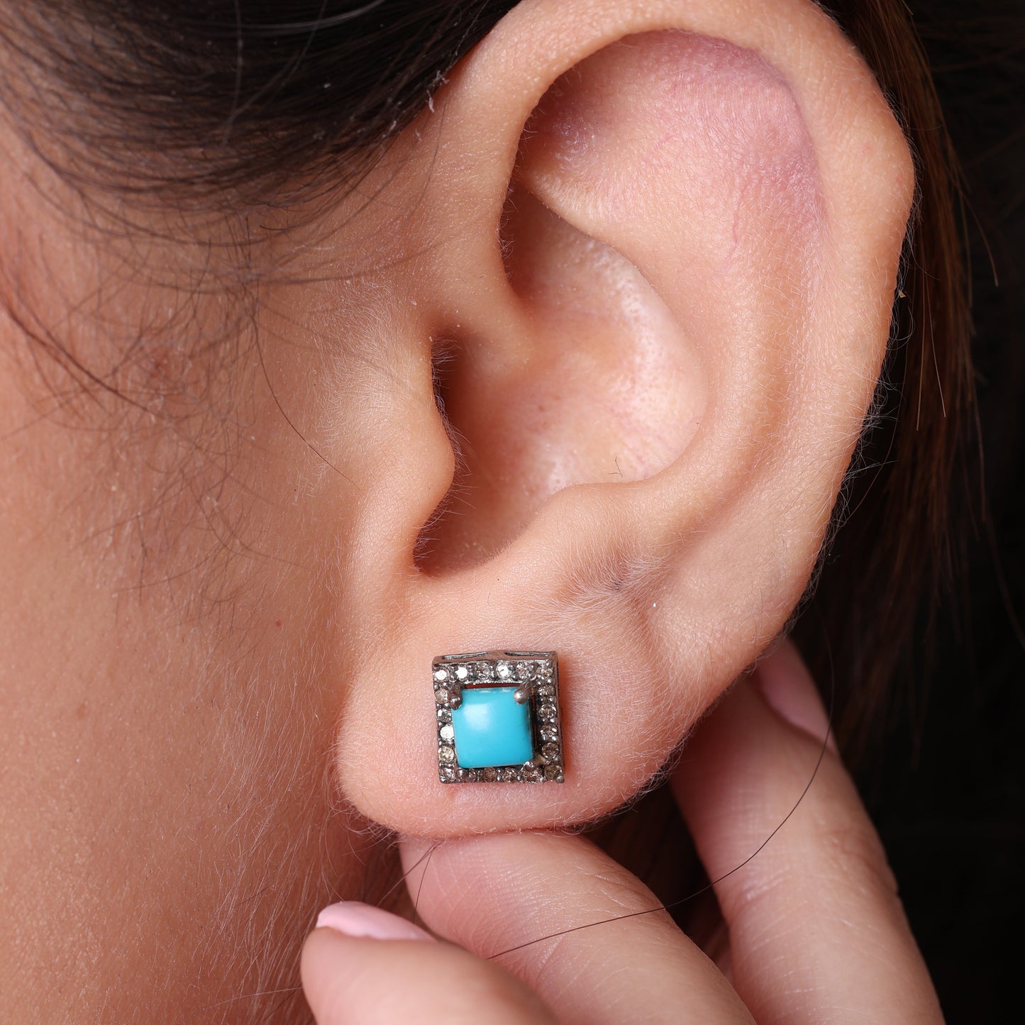 Turquoise Studs - Square
