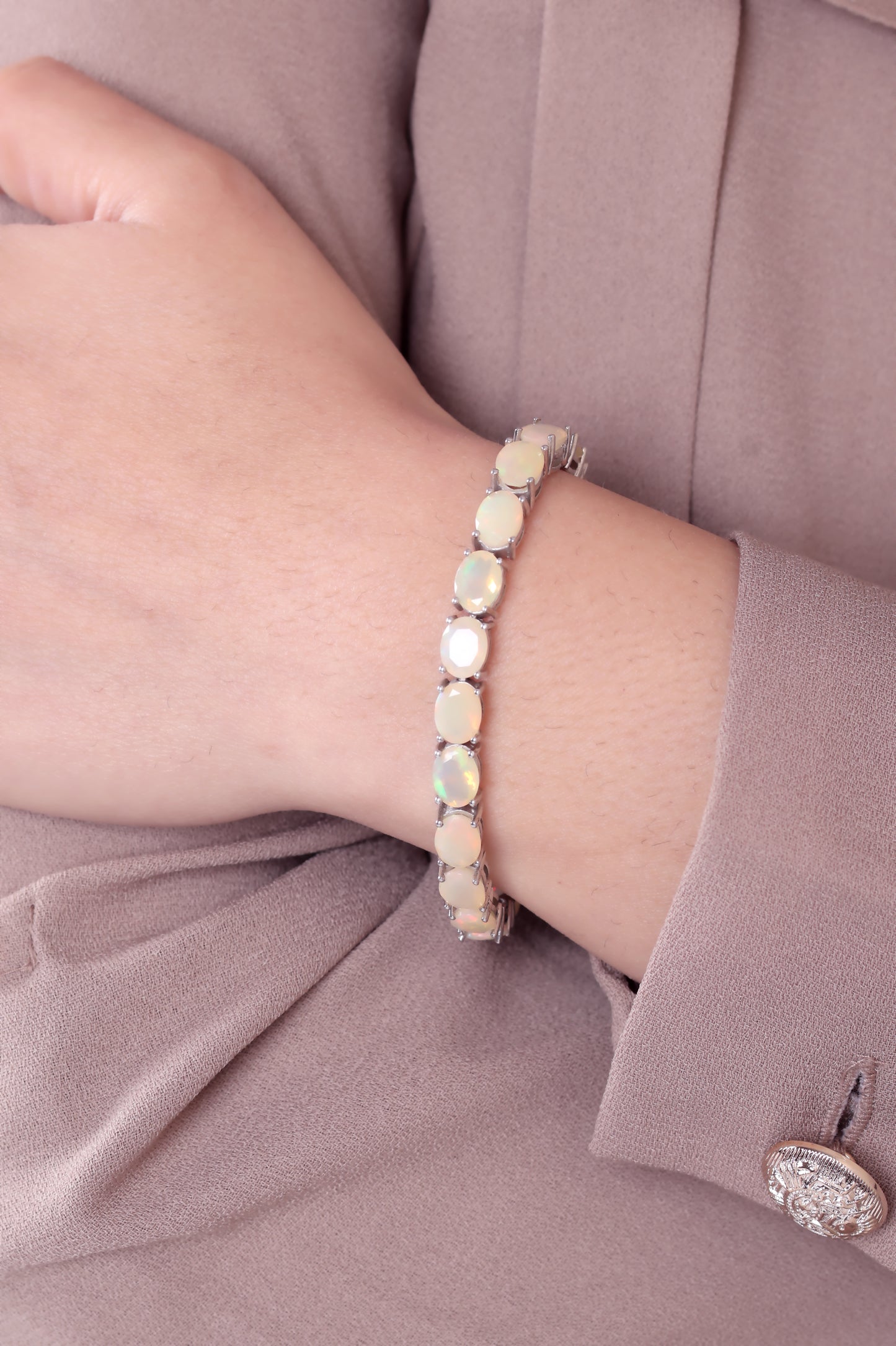 Silver Opal Bracelet