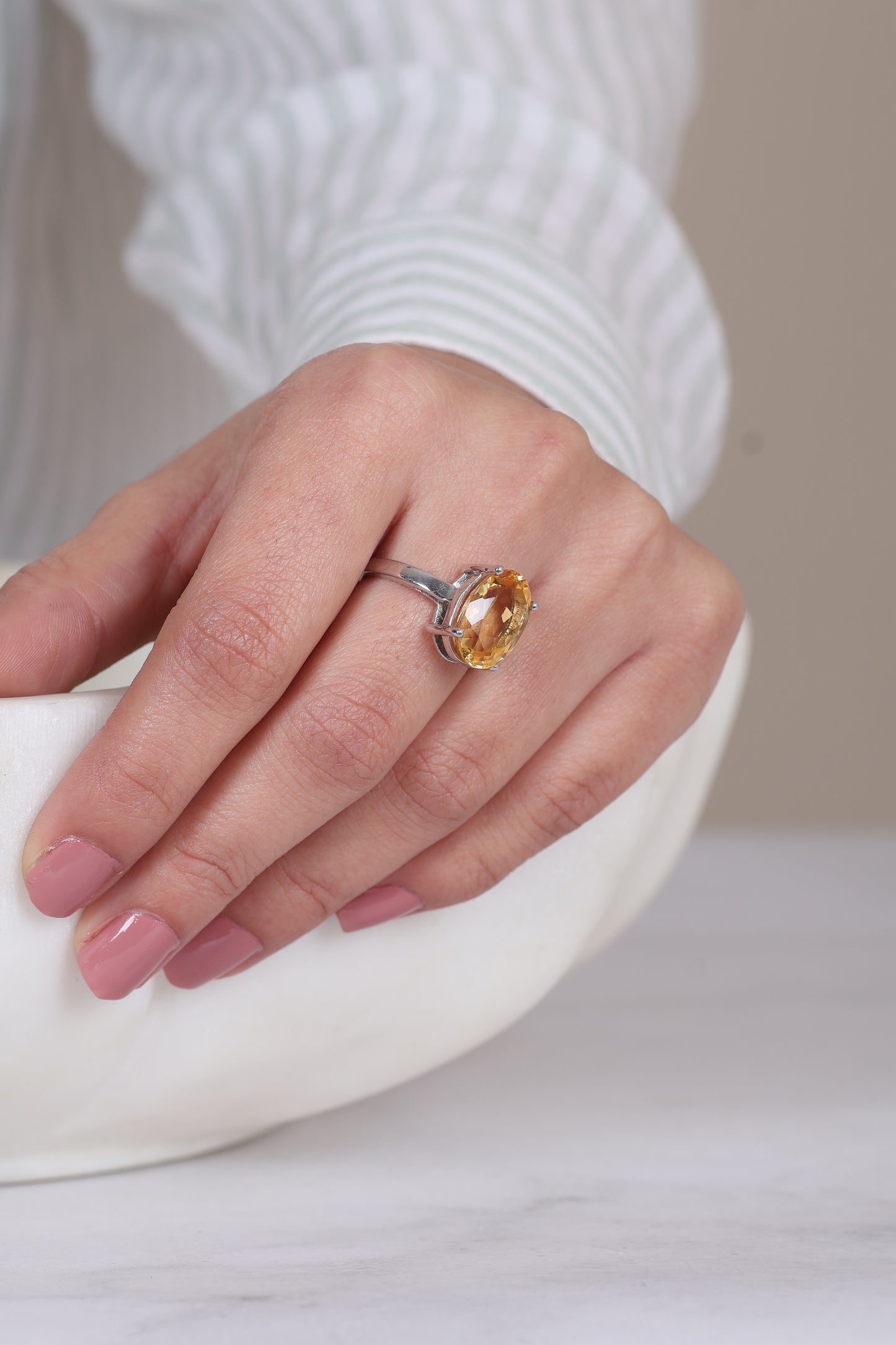 Aurelia Citrine Ring