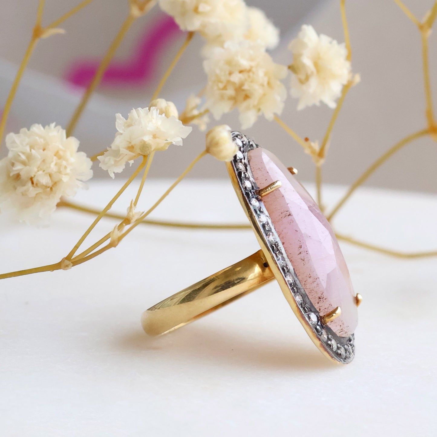 Selene Morganite Ring