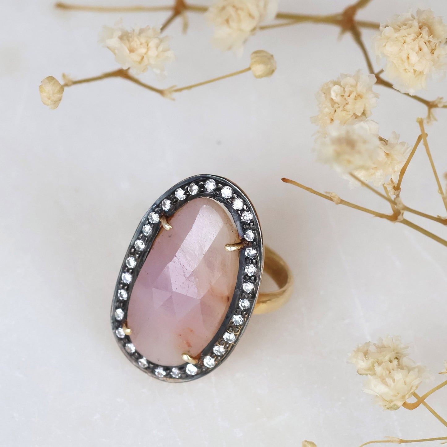 Selene Morganite Ring