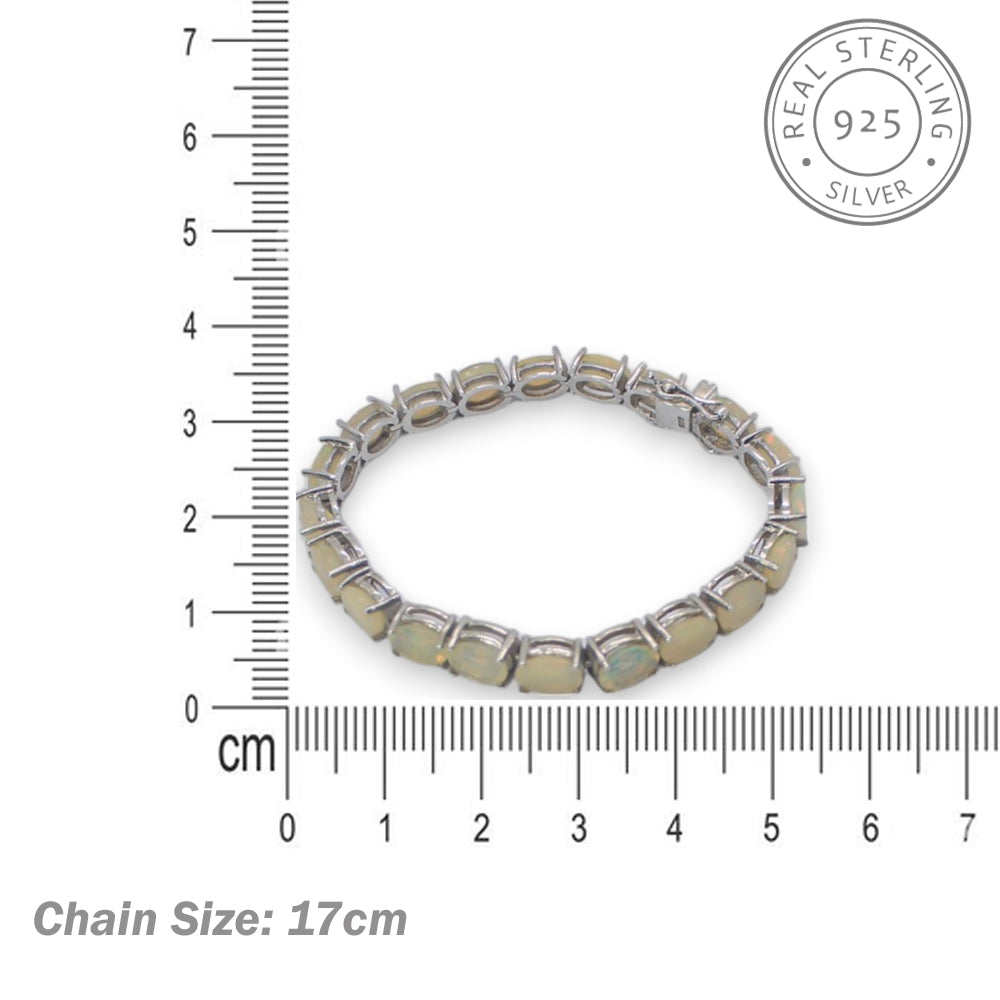 Silver Opal Bracelet