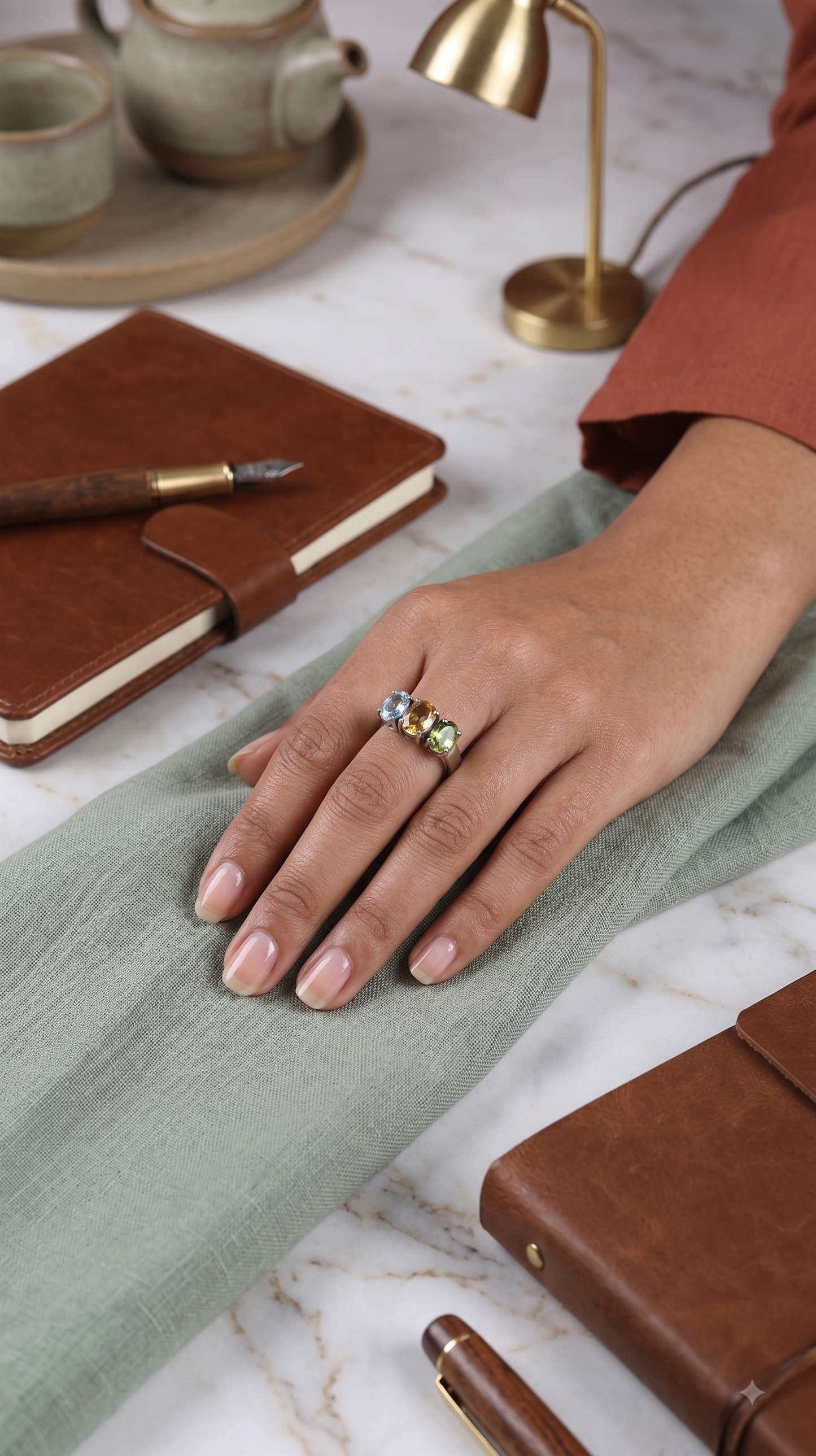 Aarya Tri-Glow Ring