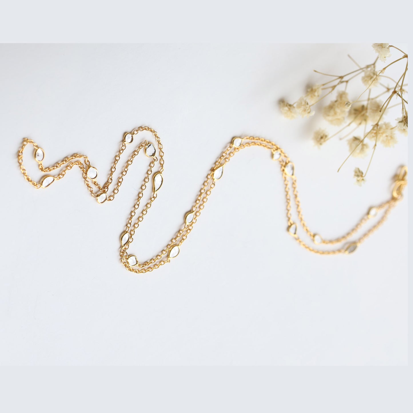 Zuri Gold Plated Diamond Chain