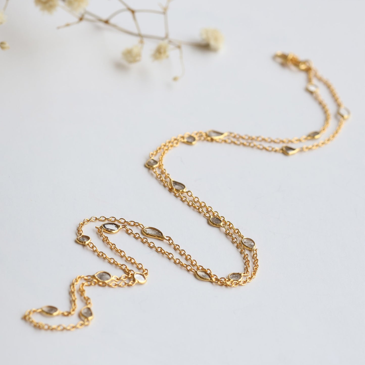 Zuri Gold Plated Diamond Chain
