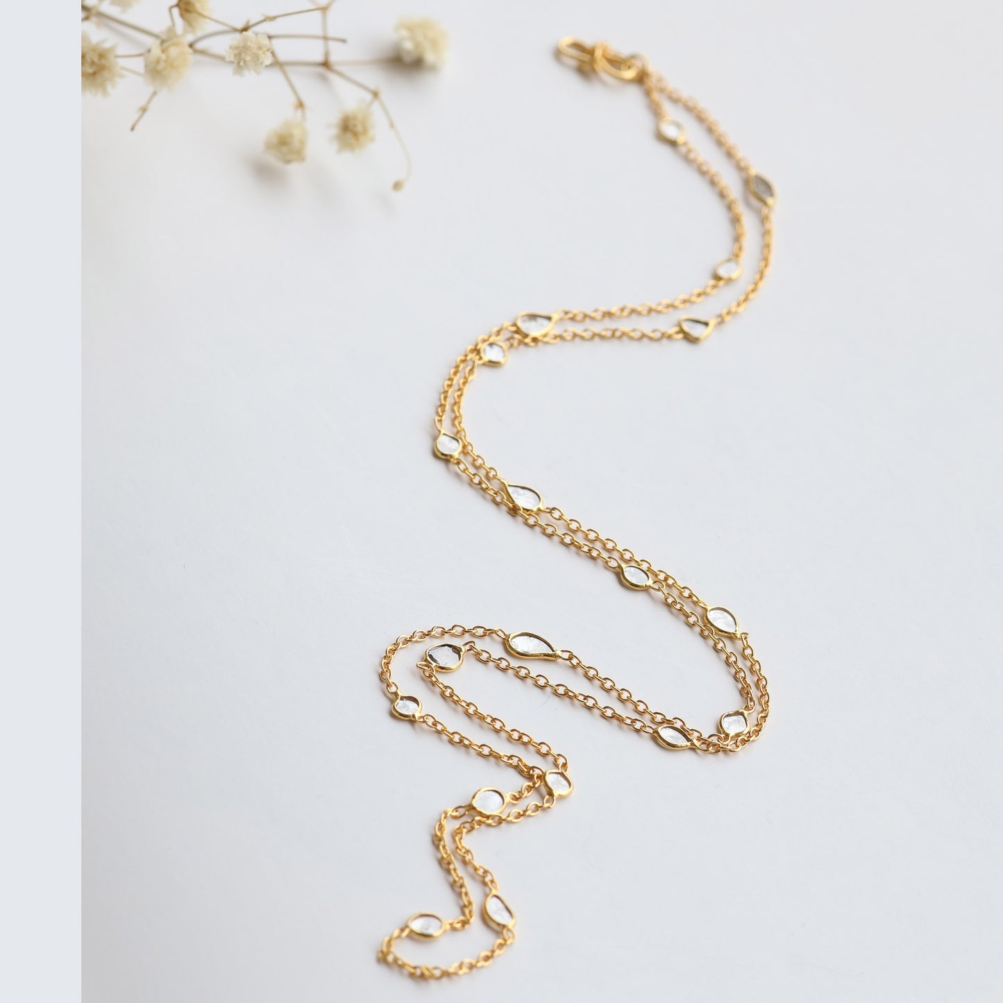 Zuri Gold Plated Diamond Chain