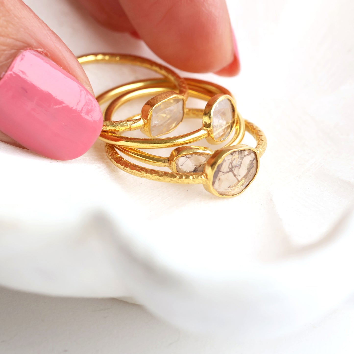 Veda Gold Plated Diamond Ring
