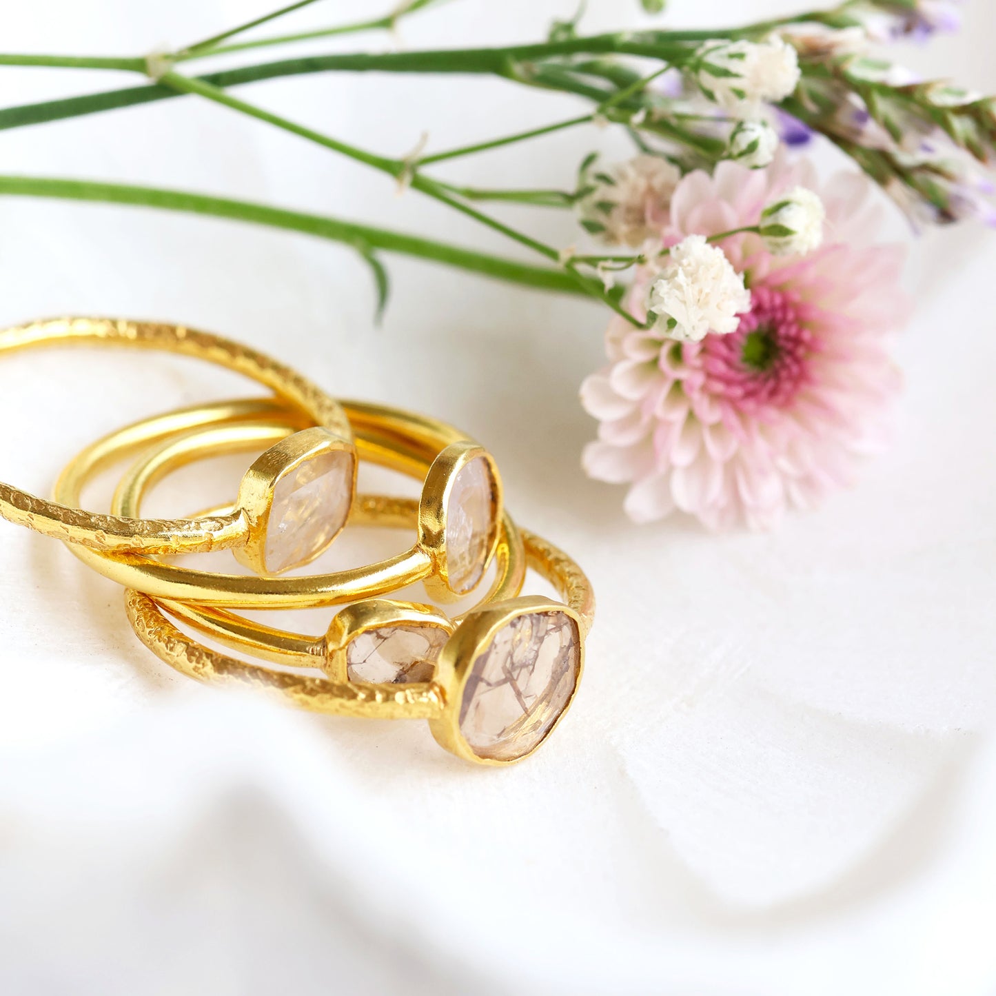 Veda Gold Plated Diamond Ring