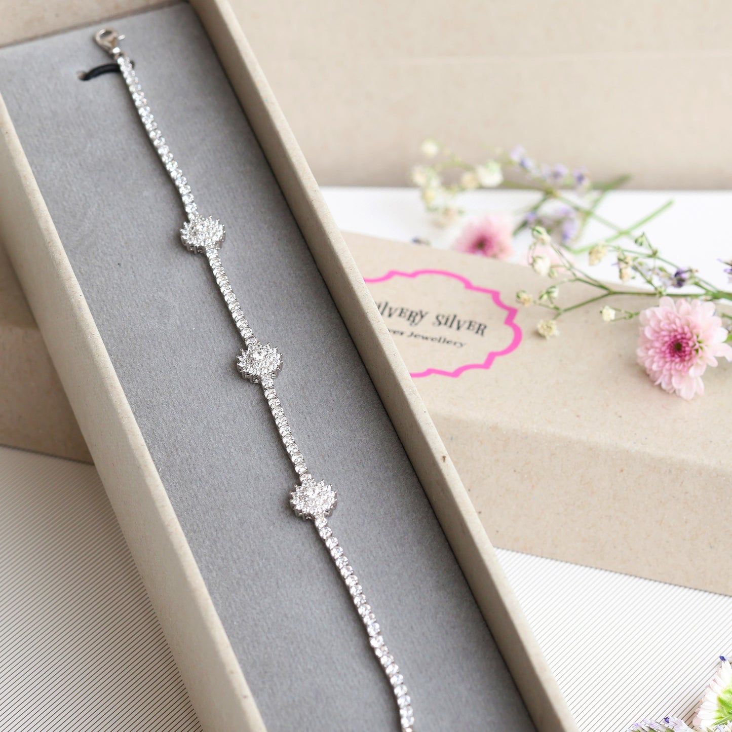 Rosa Silver Bracelet