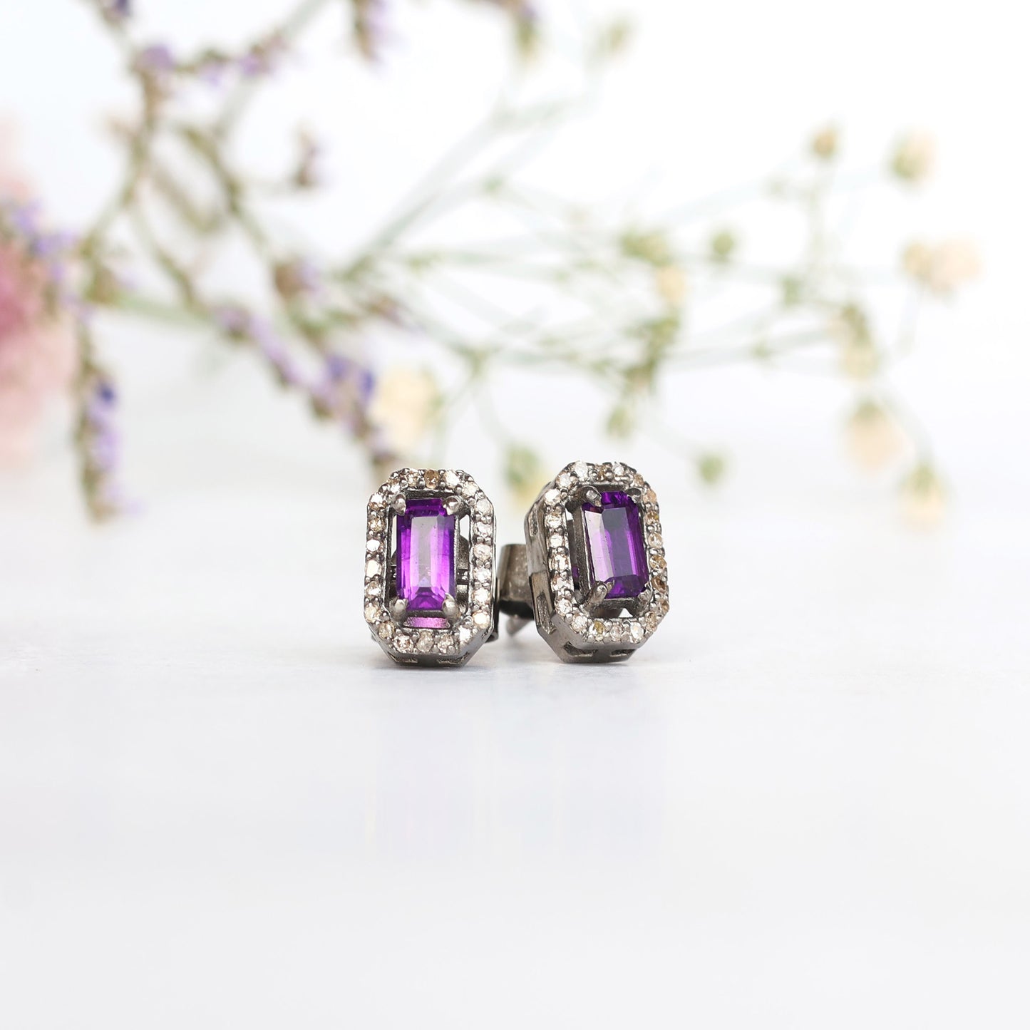 Amethyst  Studs