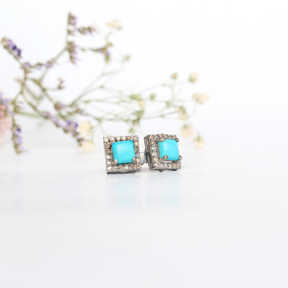 Turquoise Studs - Square