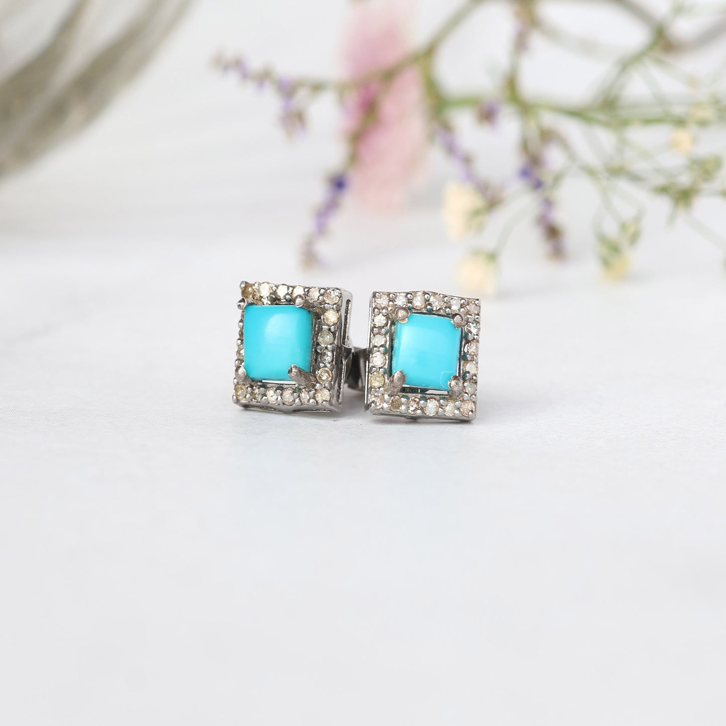 Turquoise Studs - Square