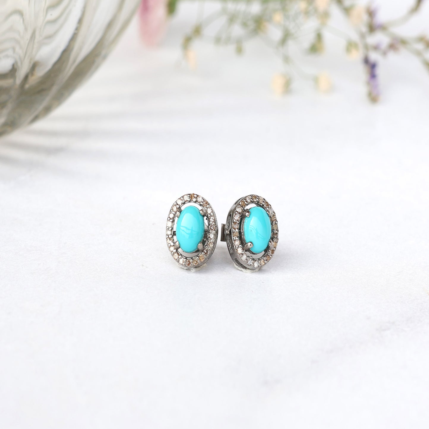 Turquoise Studs - Oval