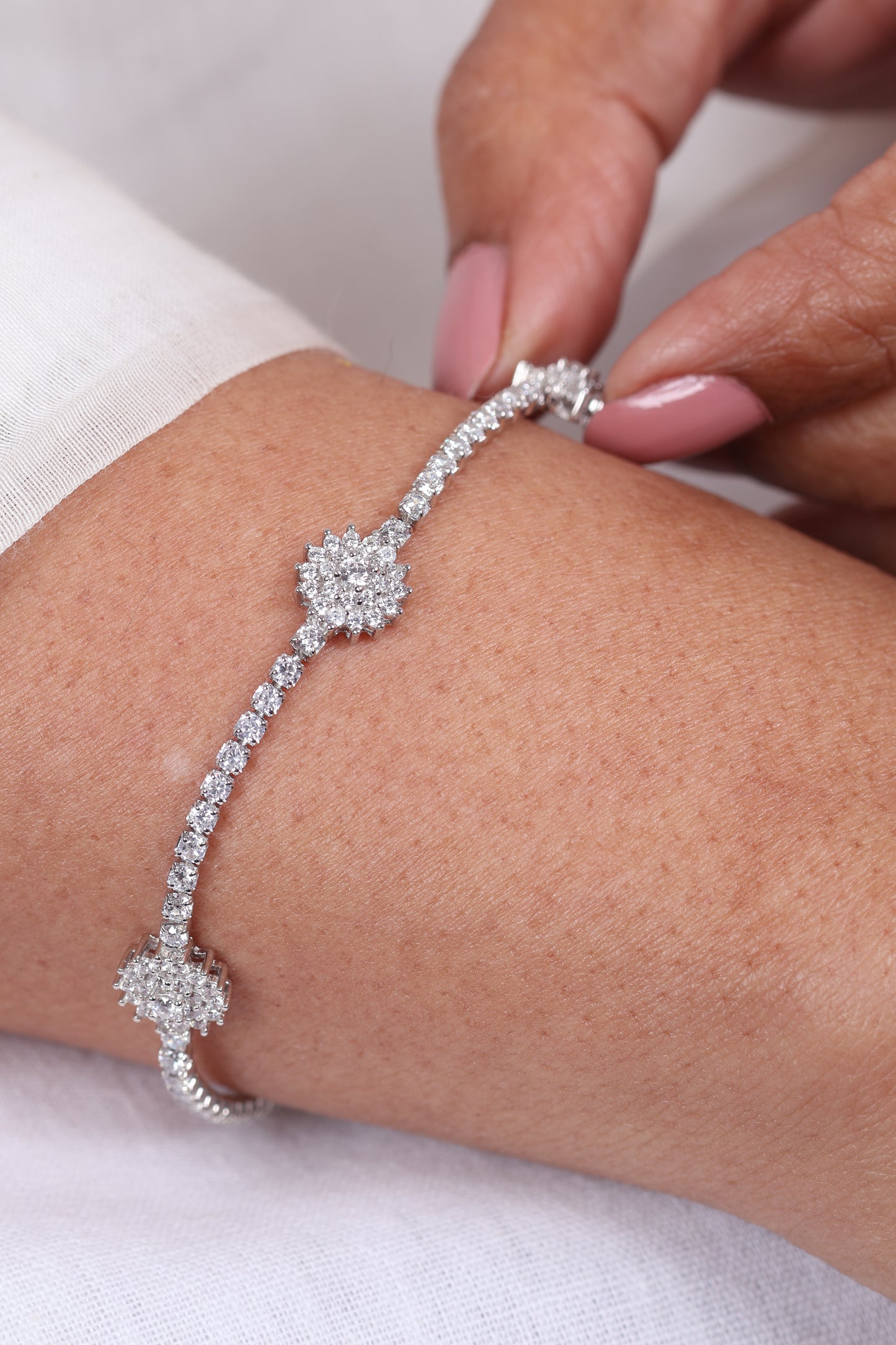 Rosa Silver Bracelet