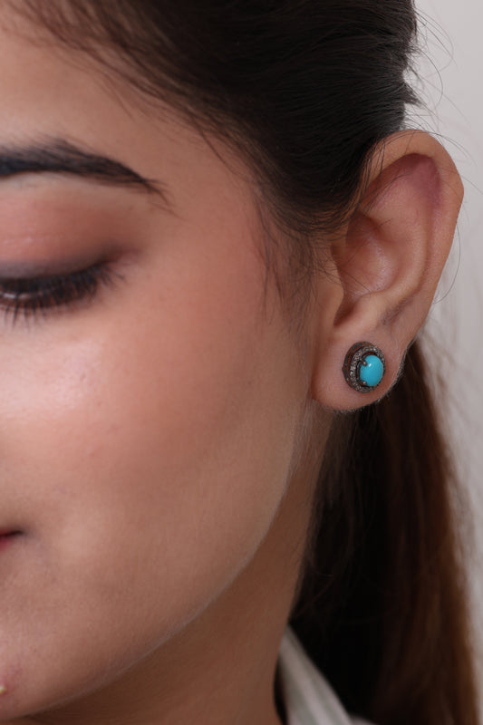 Turquoise Studs - Oval