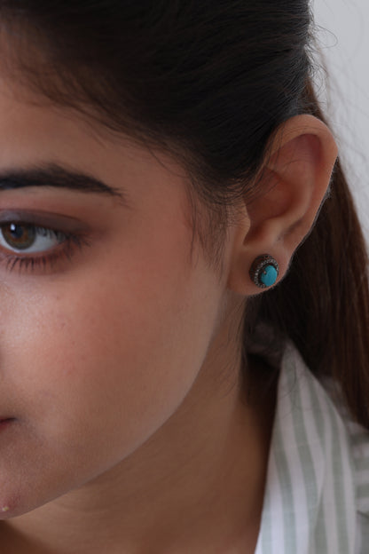 Turquoise Studs - Oval