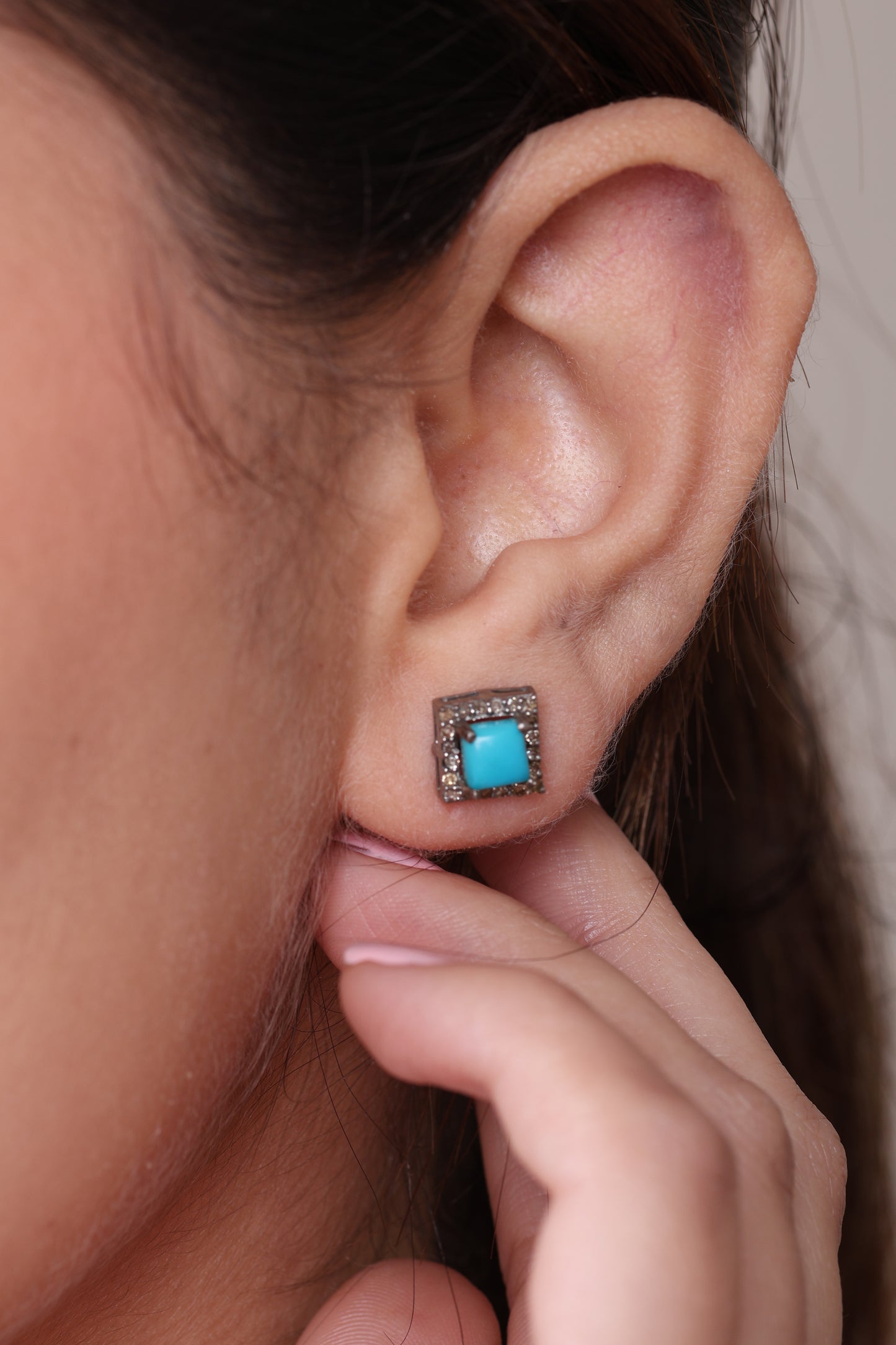 Turquoise Studs - Square