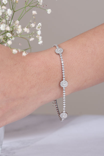 Rosa Silver Bracelet