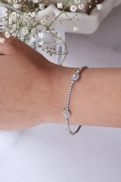 Rosa Silver Bracelet