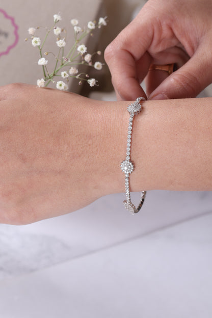 Rosa Silver Bracelet