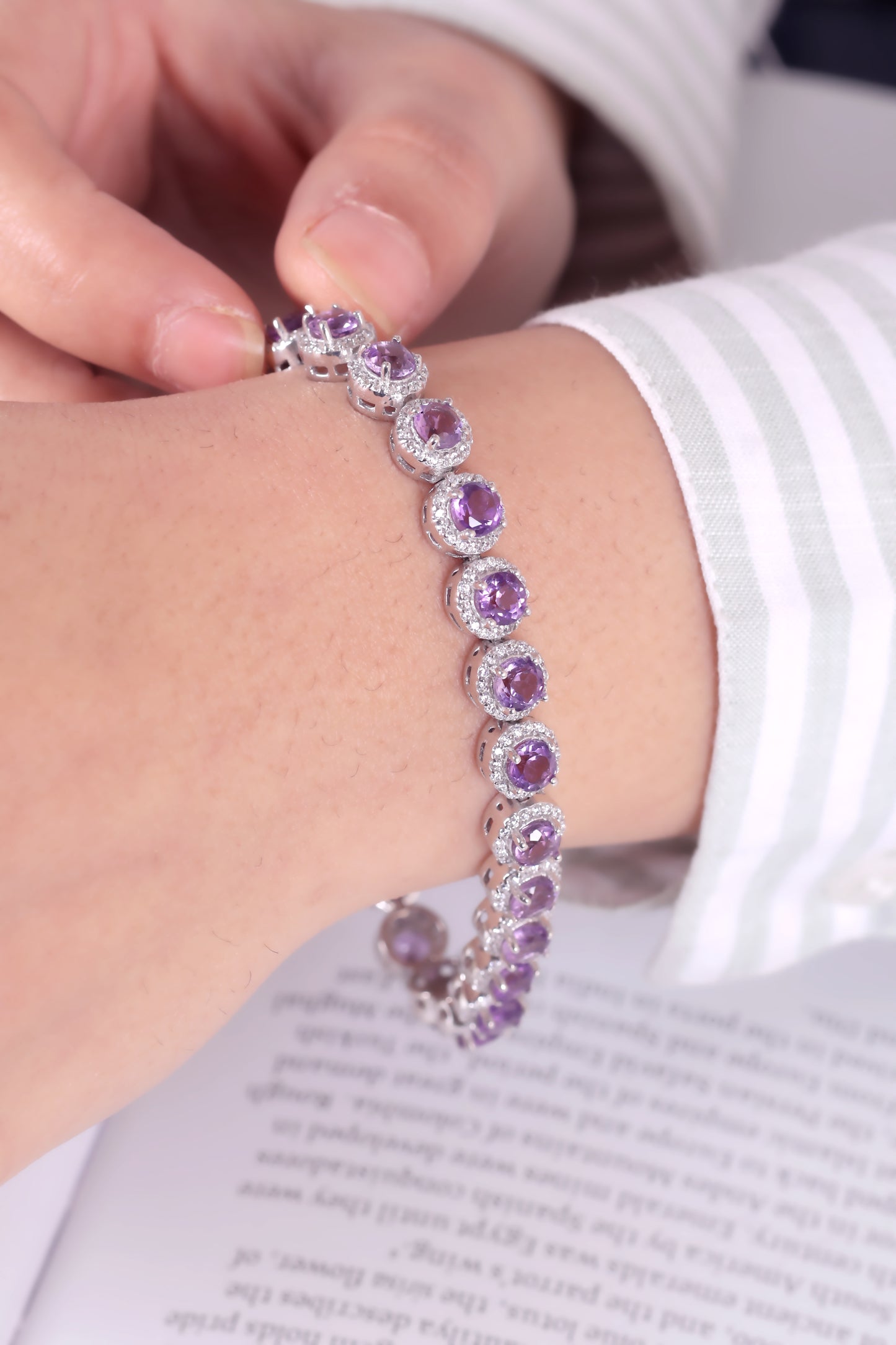 Natural Amethyst Bracelet