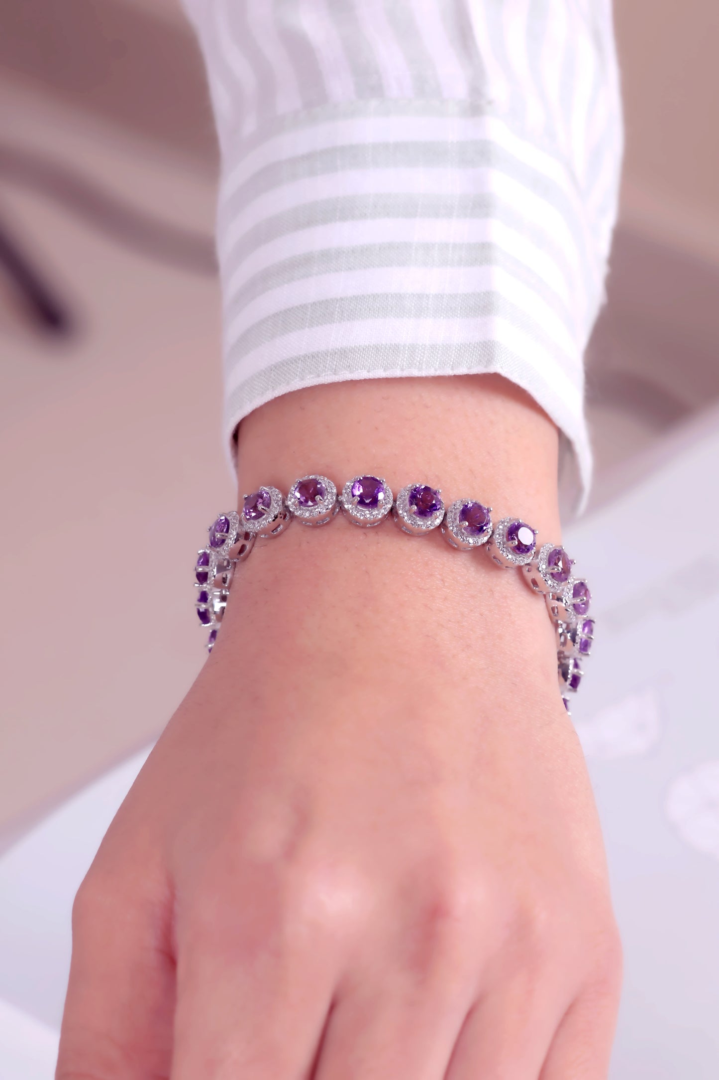Natural Amethyst Bracelet