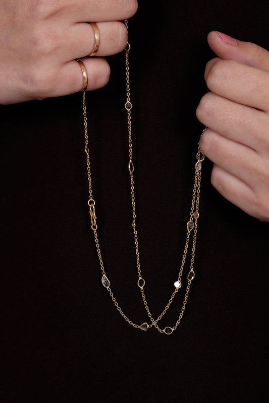 Zuri Gold Plated Diamond Chain