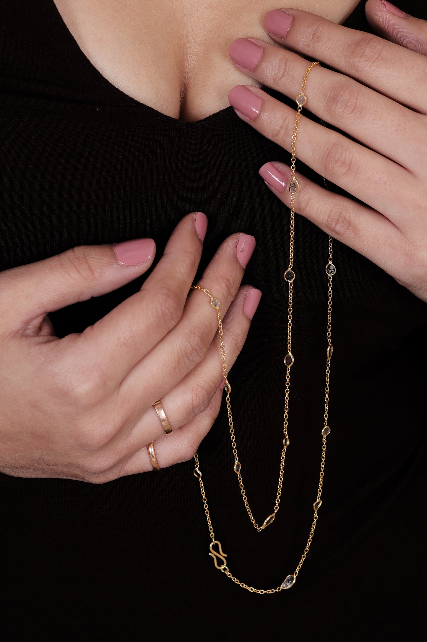 Zuri Gold Plated Diamond Chain