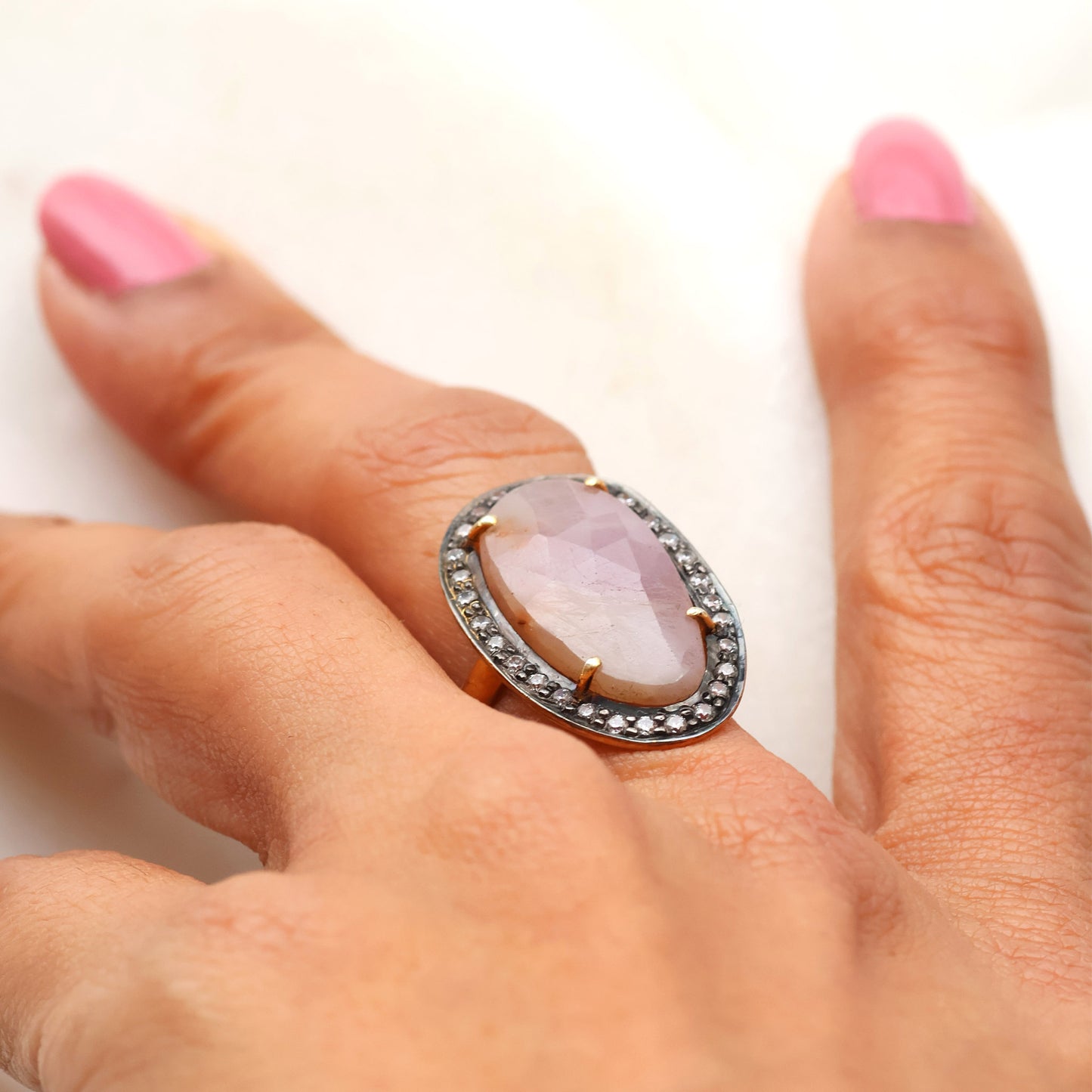 Selene Morganite Ring