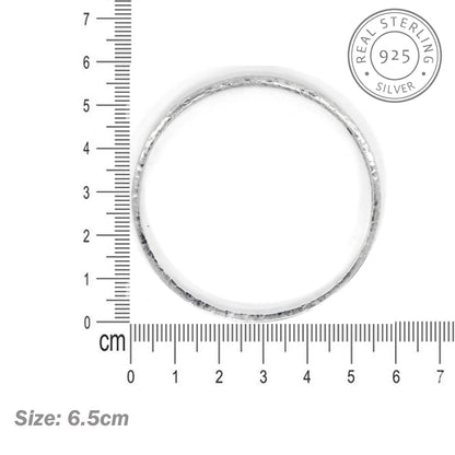 Lumina Silver Bangle Pair