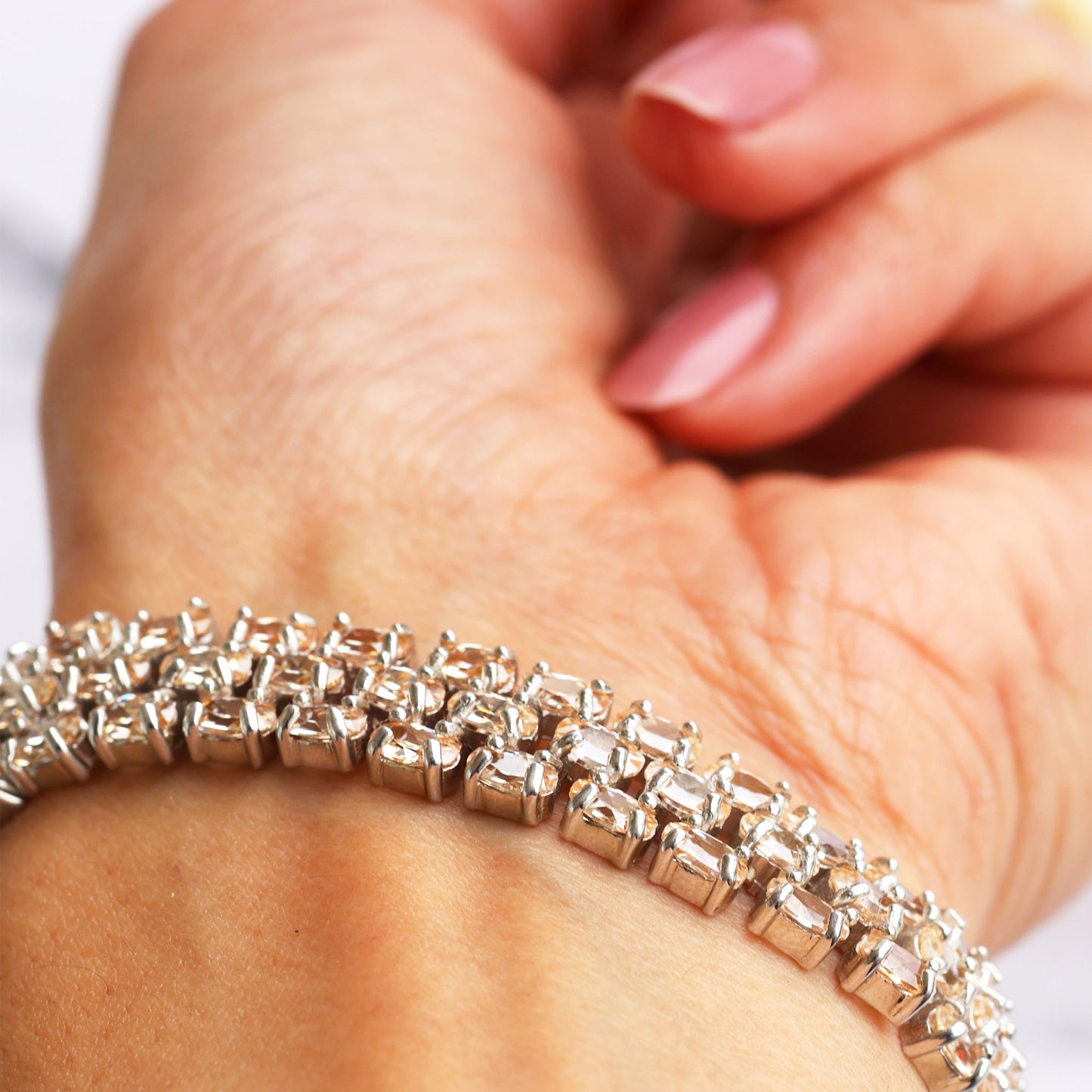 Celeste Morganite Bracelet