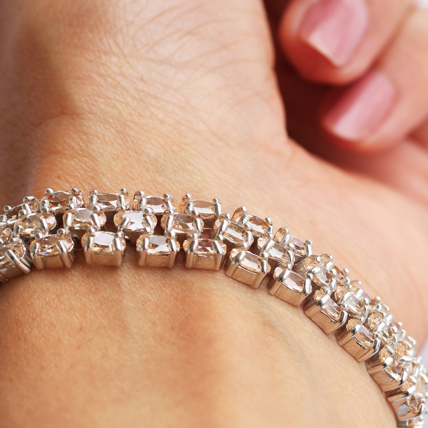 Celeste Morganite Bracelet