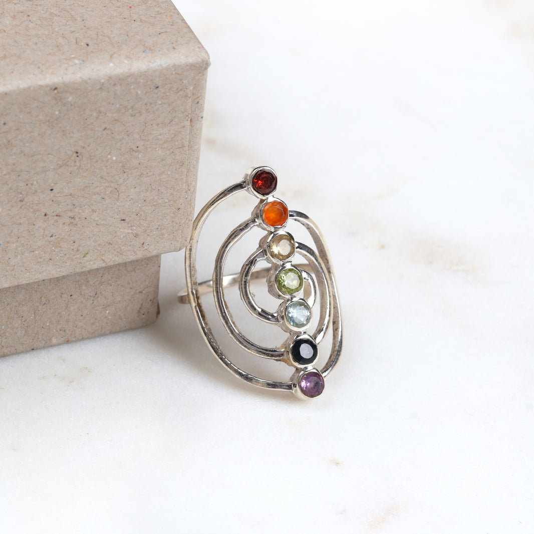 Spiral Rainbow Ring