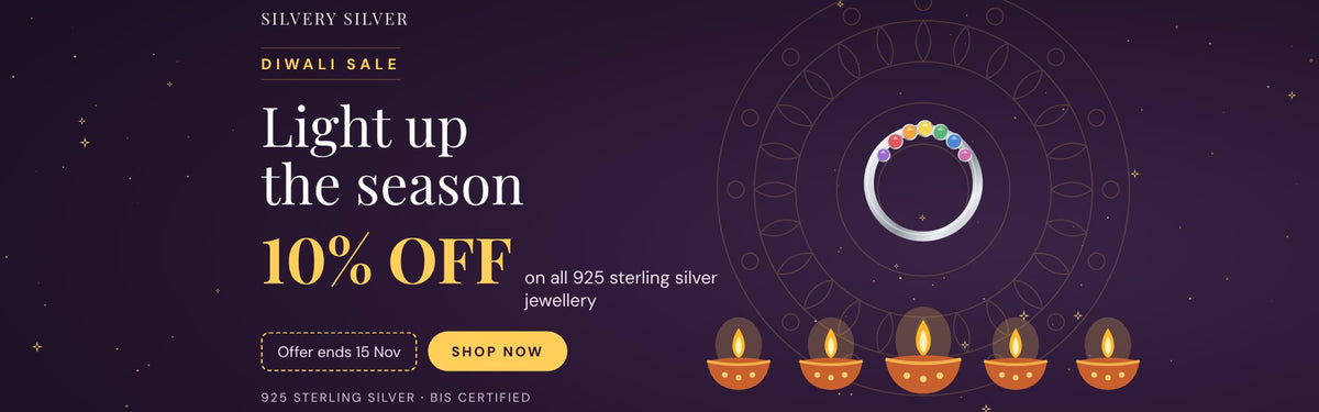 Diwali Sale: 10% off on all 925 sterling silver jewellery, offer ends 15 Nov